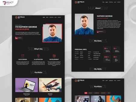 Gypsum Nextjs Personal Portfolio Template Image 1