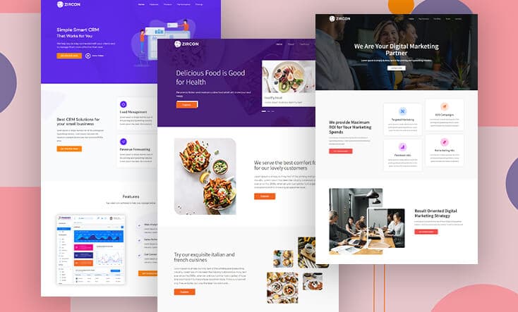Zircon - React Gatsby Landing Page Templates