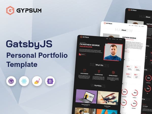 Gypsum Gatsbyjs Personal Portfolio Template