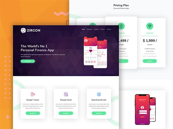 Zircon App 1 Landing Page