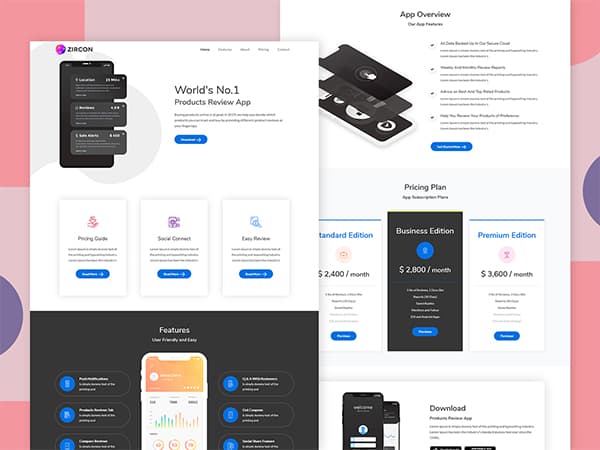 Zircon App 2 Landing Page