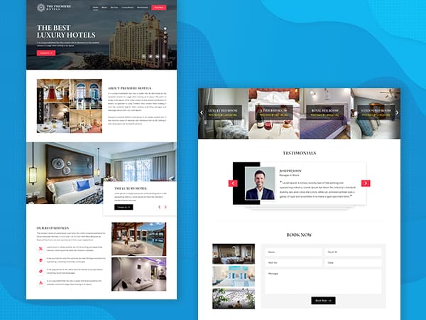 Stech - Hotel Booking Landing Page